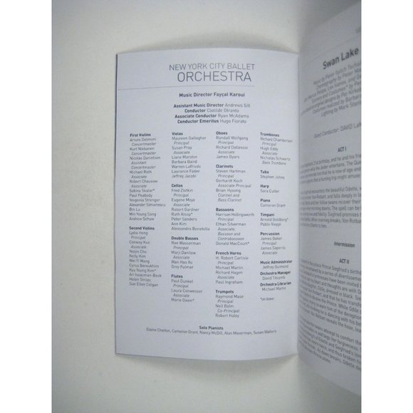 Swan  Lake New York City Ballet Playbill  September 1991 Lincoln Center LaMarche - Picture 4 of 7